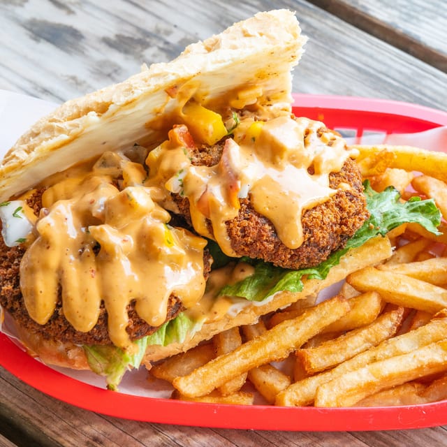 Crab Cake Po'Boy.